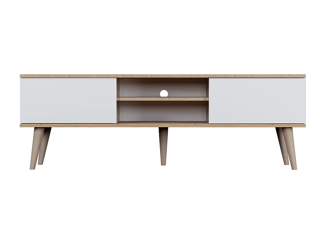 Toronto TV-meubel 160 cm - Wit en hout