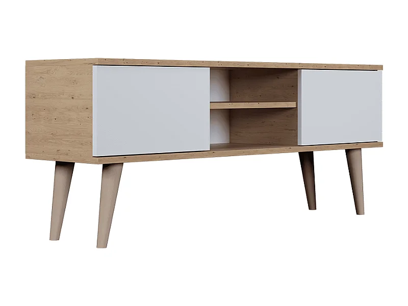 Szafka RTV TORONTO 120 dąb artisan/biała