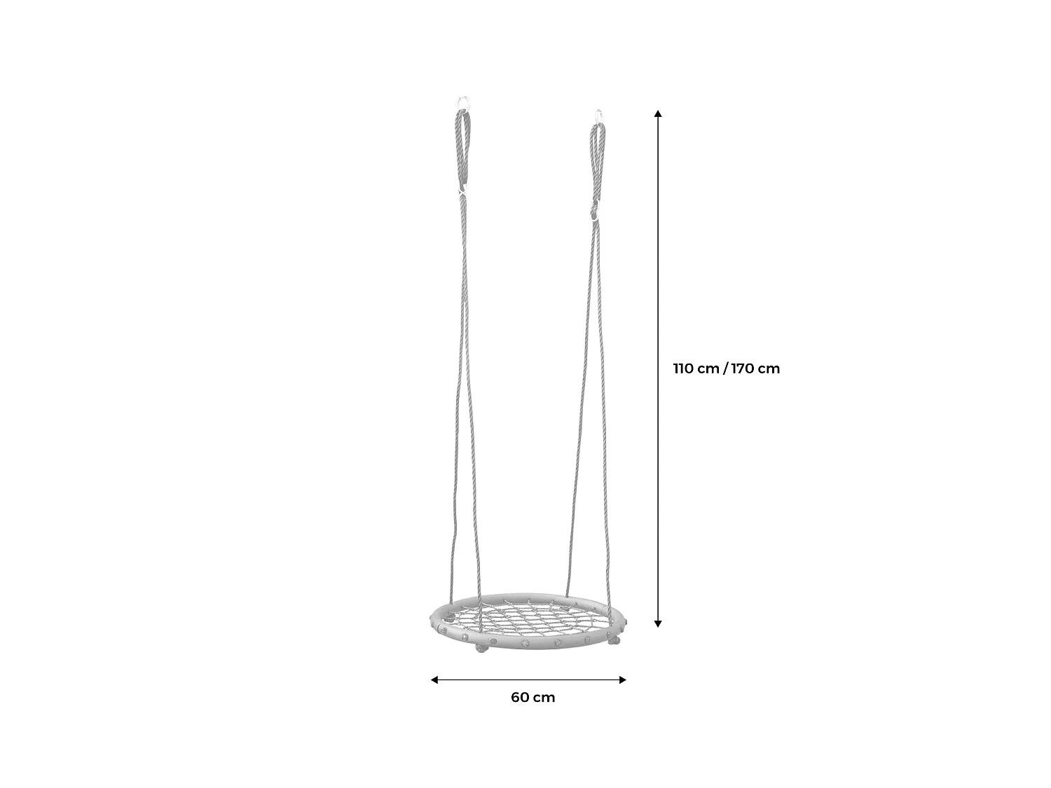 Balançoire nid d'oiseau Ø60cm pour portique de 2 à 2.2m. agrès pour portique