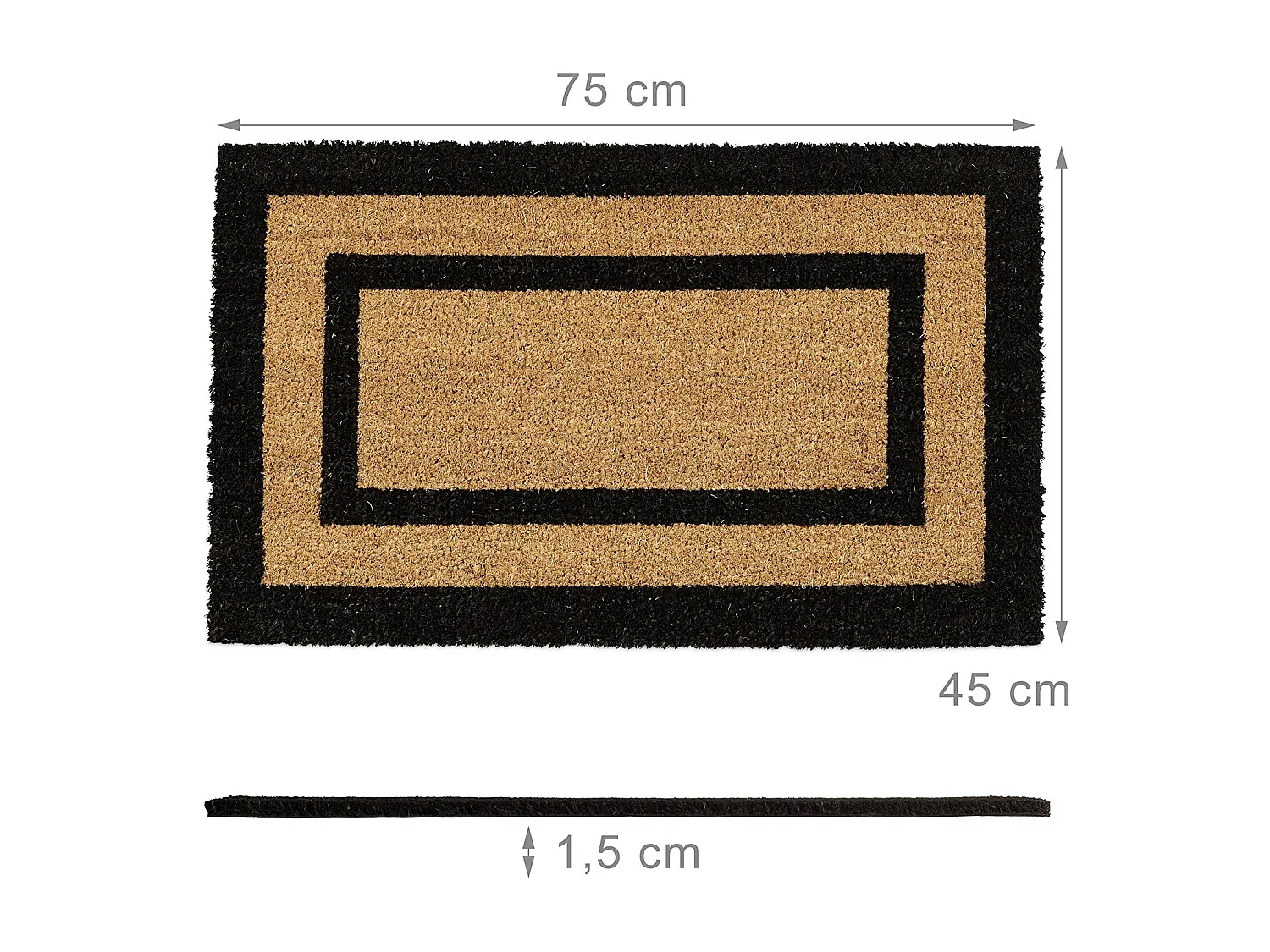 Zerbino tappetino porta d'ingresso asciugamano lungo piede tappeto in fibra di cocco 13_0001876