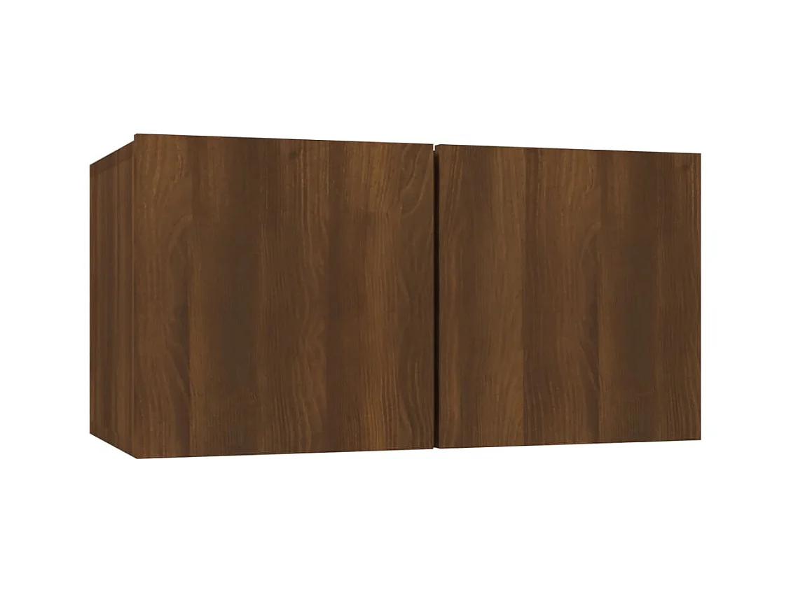 Armoire TV suspendue chêne bois marron 60 x 30 x 30 cm 02_0024284