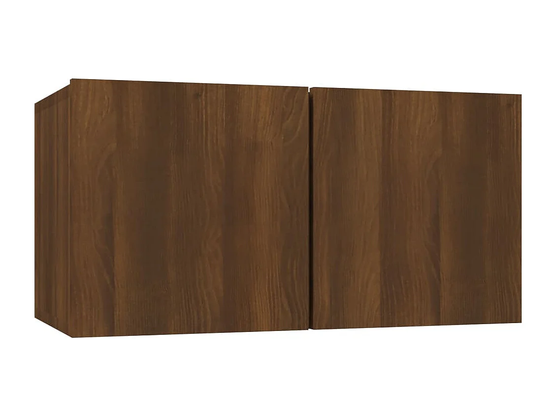 Armoire TV suspendue chêne bois marron 60 x 30 x 30 cm 02_0024284