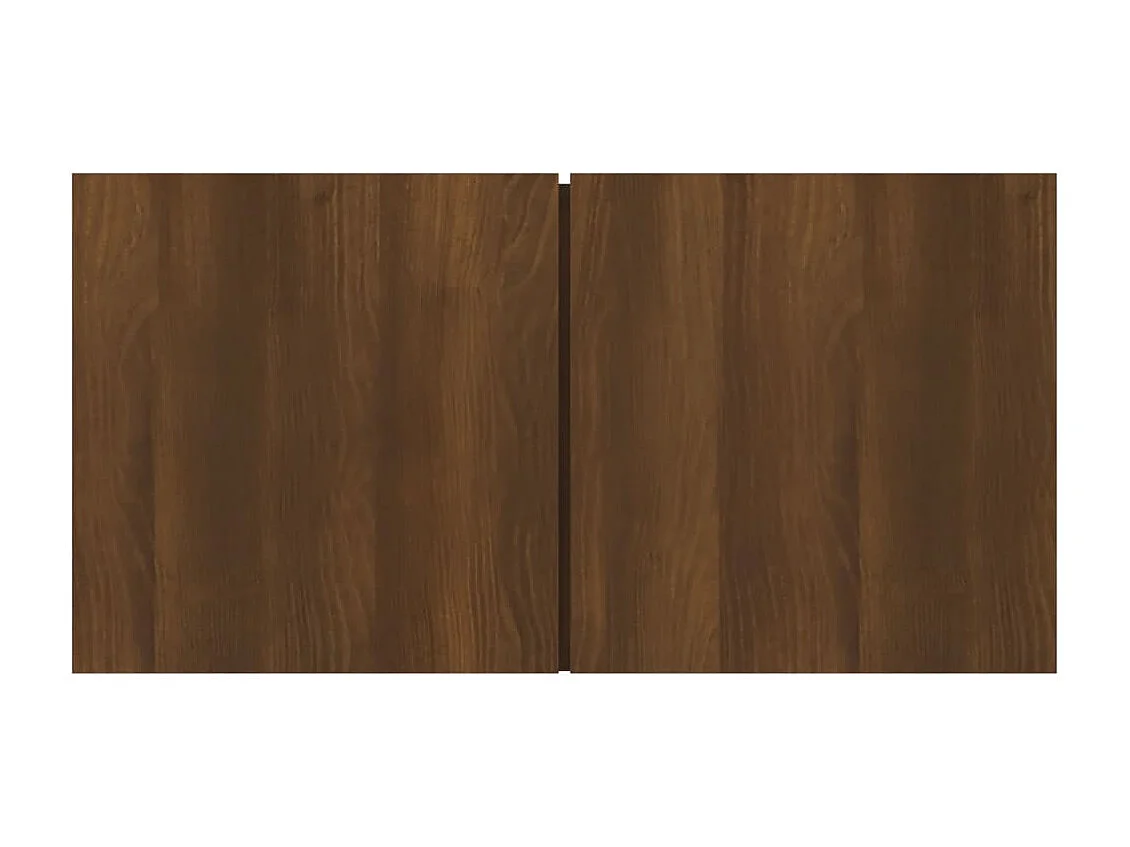 Armoire TV suspendue chêne bois marron 60 x 30 x 30 cm 02_0024284