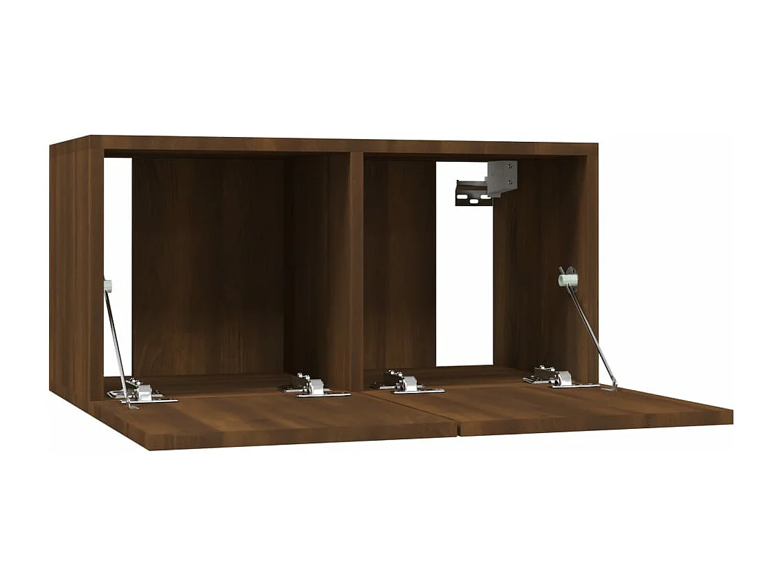 Armoire TV suspendue chêne bois marron 60 x 30 x 30 cm 02_0024284