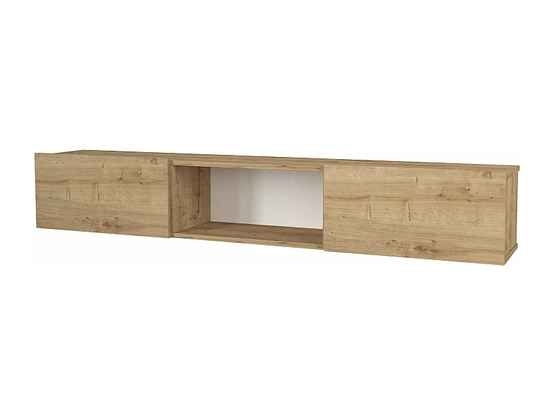 Mueble TV suspendido 180 x 31 x 295 cm efecto roble 03_0007811