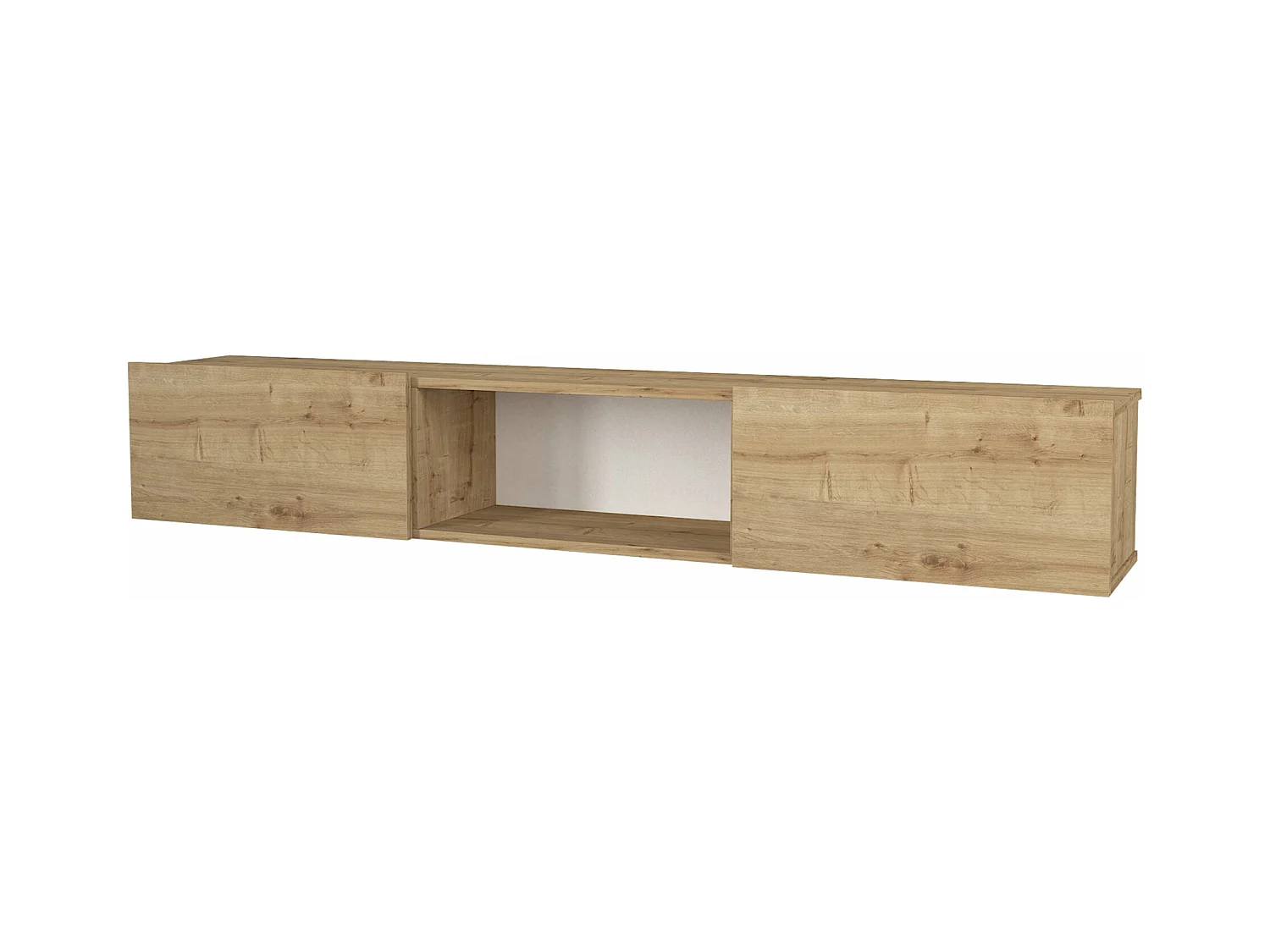 Meuble TV suspendu rangement beige 180 x 31 x 29.5 cm 03_0007811