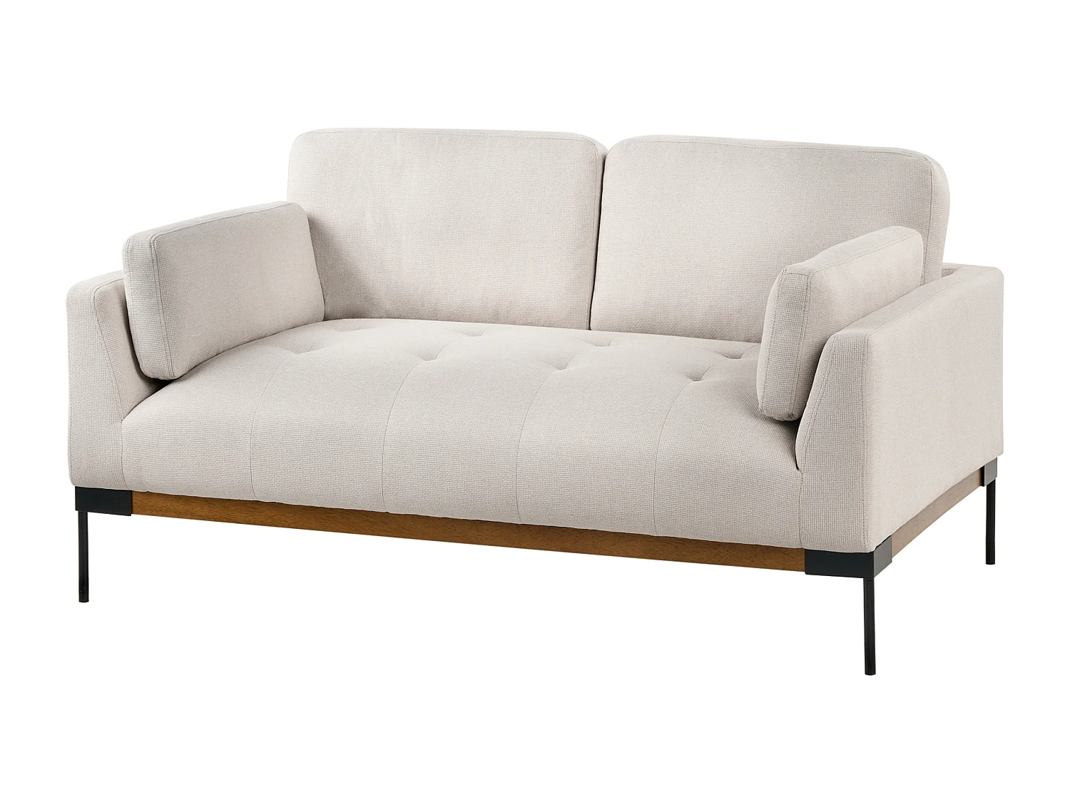 Canapé 2 places SKAVEN Tissu Beige clair