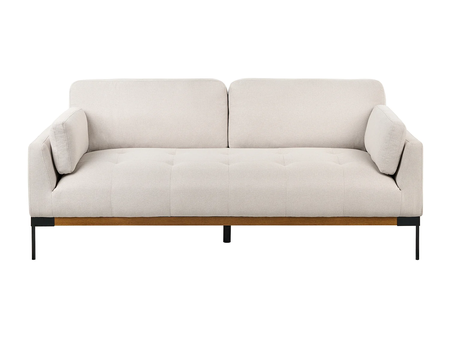 Divano SKAVEN Tessuto Beige chiaro 3 posti