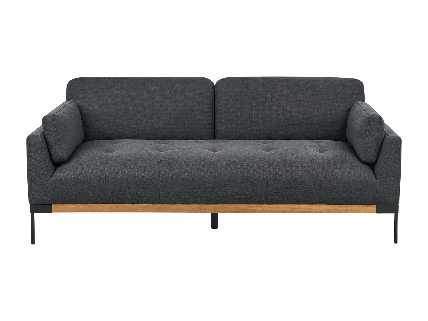 Canapé 3 places SKAVEN Tissu Noir