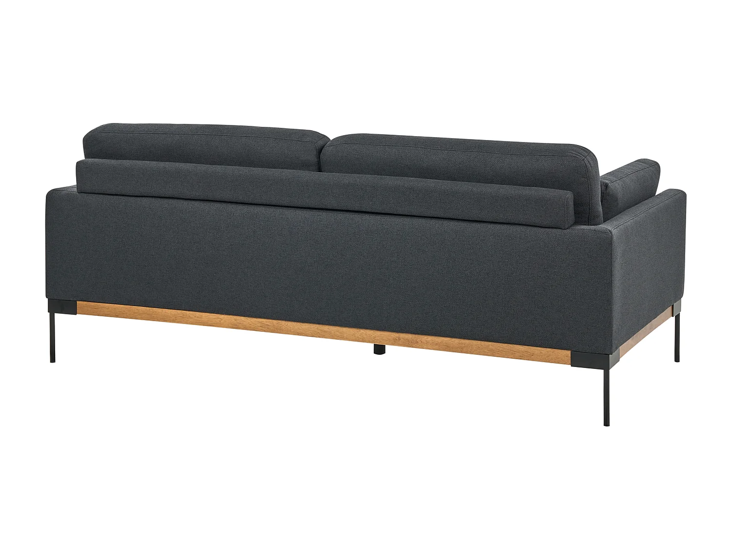 Canapé 3 places SKAVEN Tissu Noir