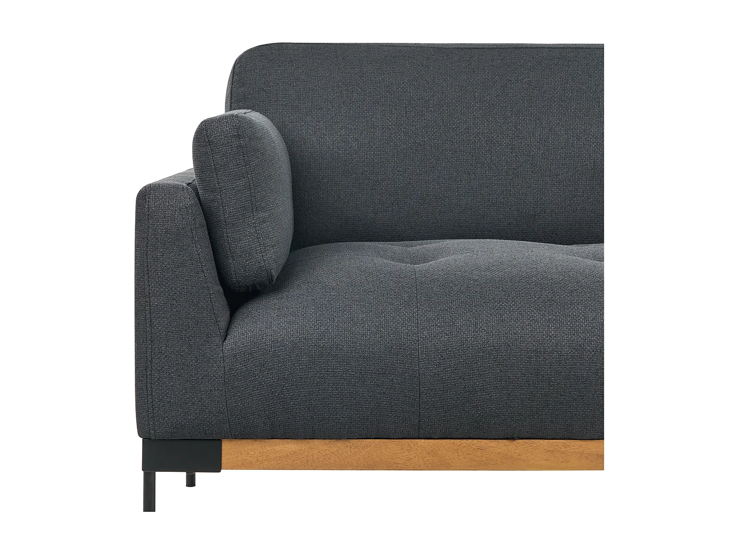 Canapé 3 places SKAVEN Tissu Noir