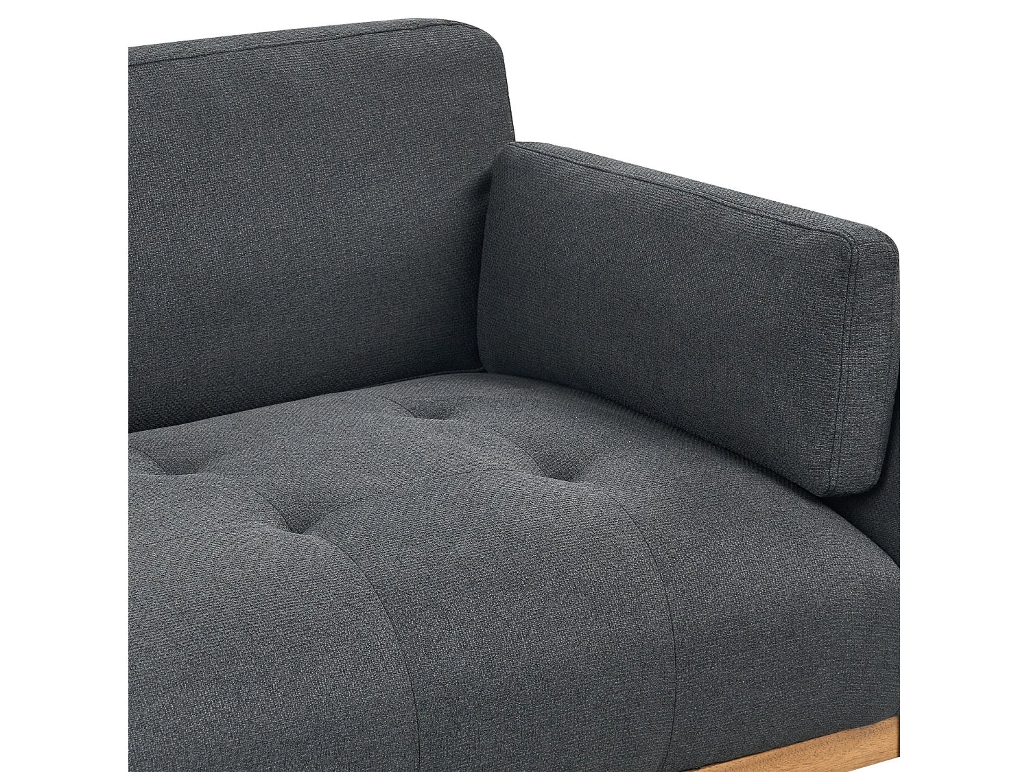 Canapé 3 places SKAVEN Tissu Noir