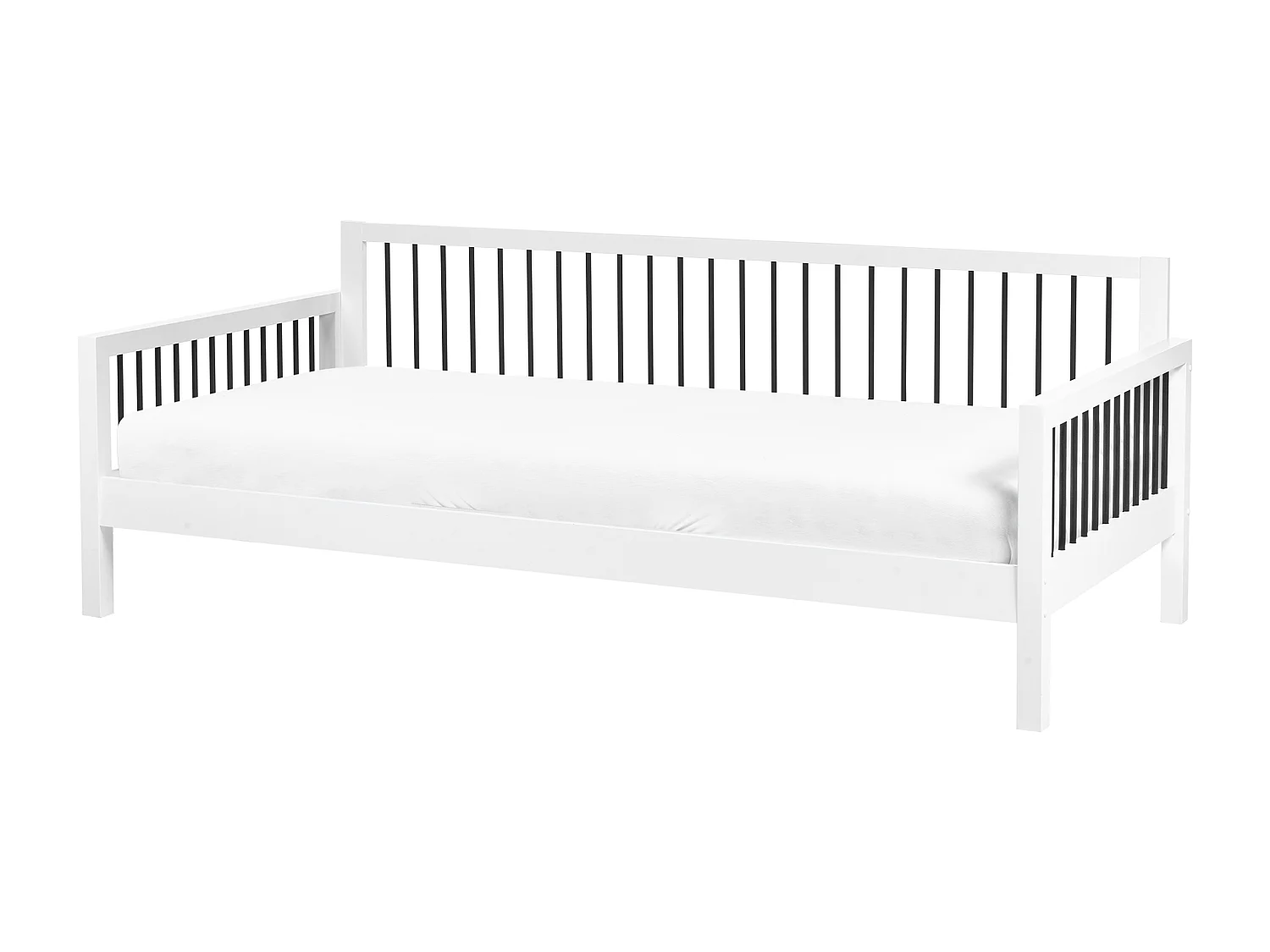 Bedbank Hout TRICOT 90 x 200 cm Wit