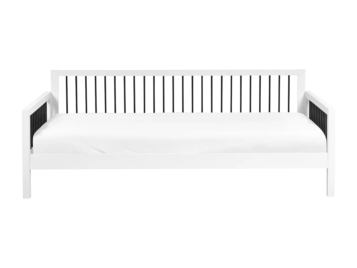 Bedbank Hout TRICOT 90 x 200 cm Wit