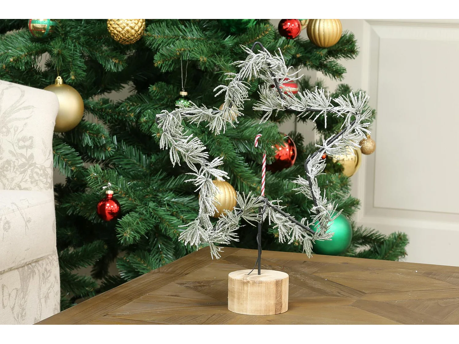 Décoration de Noël à poser étoile nature avec leds