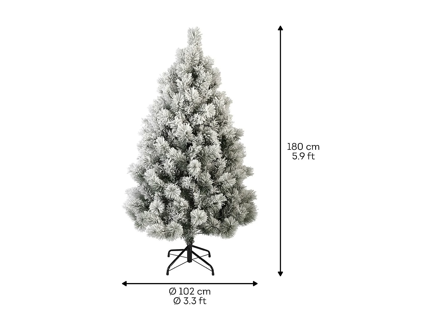 Sapin de Noël enneigé Vancouver H180 cm