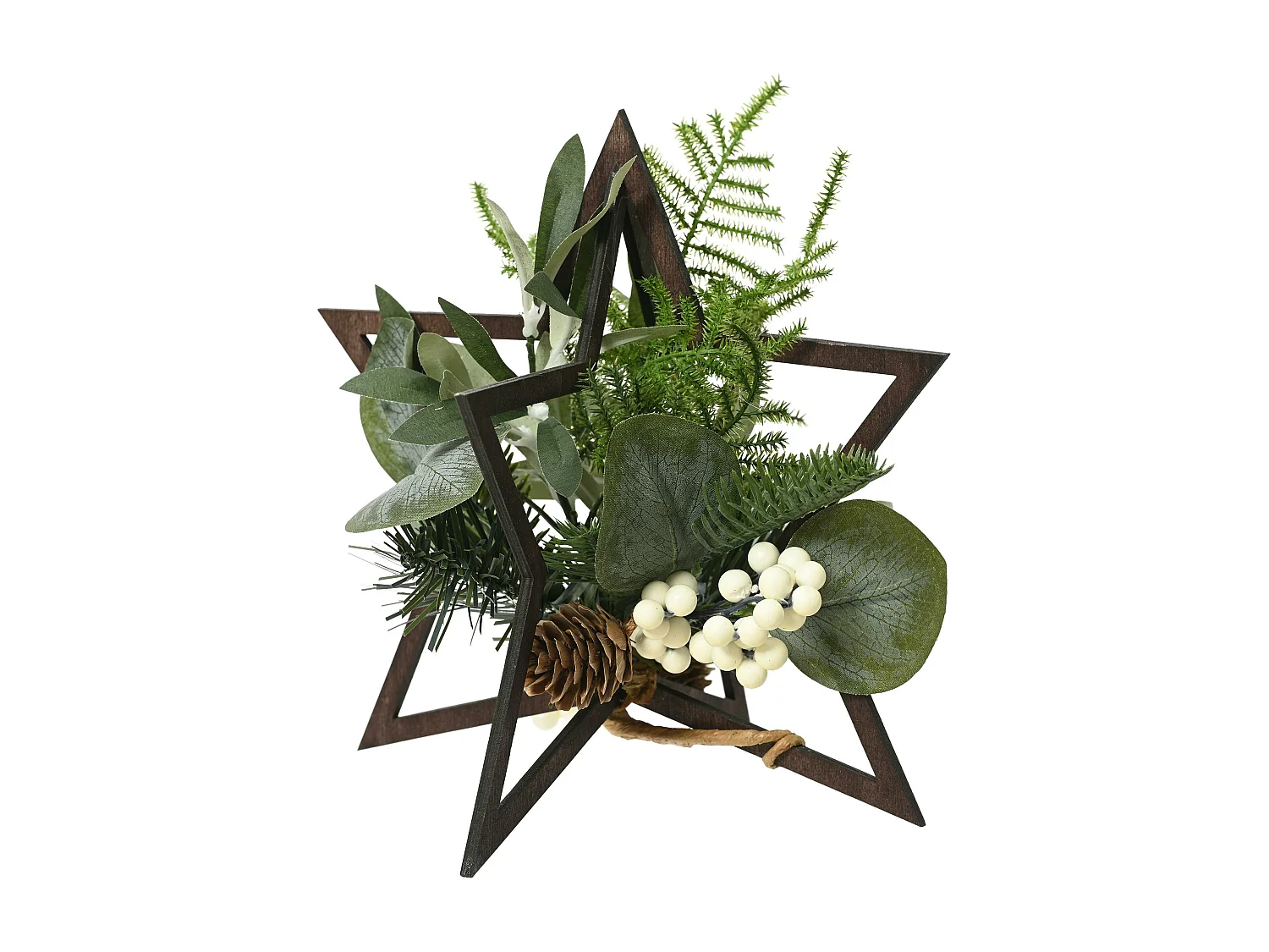 Composition de table étoile et plantes artificielles