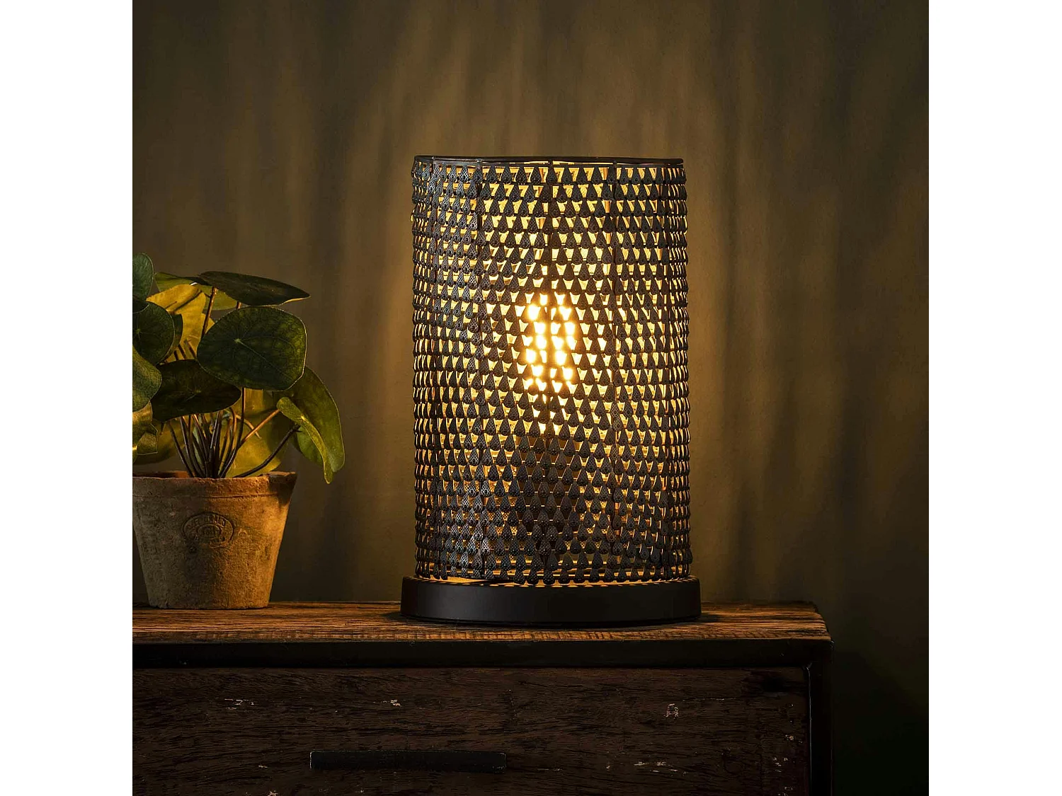 Lampe à poser contemporaine effet maille TRIBECA