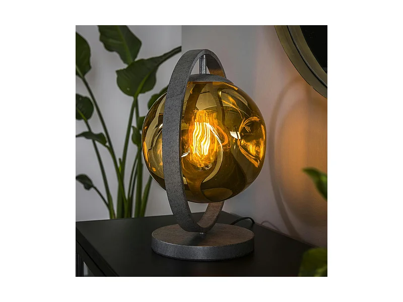 Lampe de table en verre déformé NIAGARA