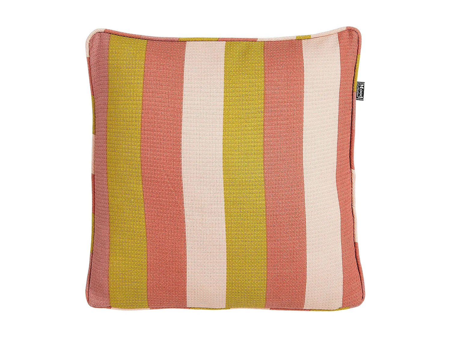 Coussin de canapé, bandes multicolores