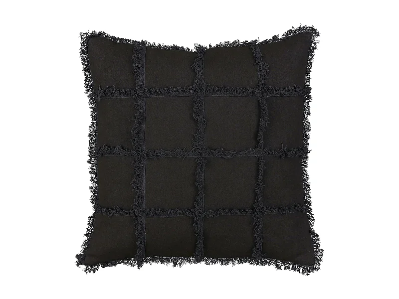 Coussin noir avec damier