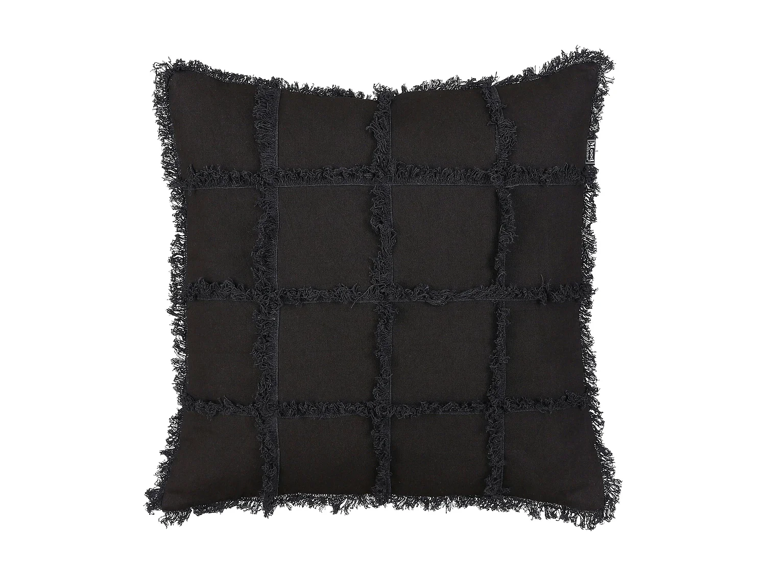 Coussin noir avec damier