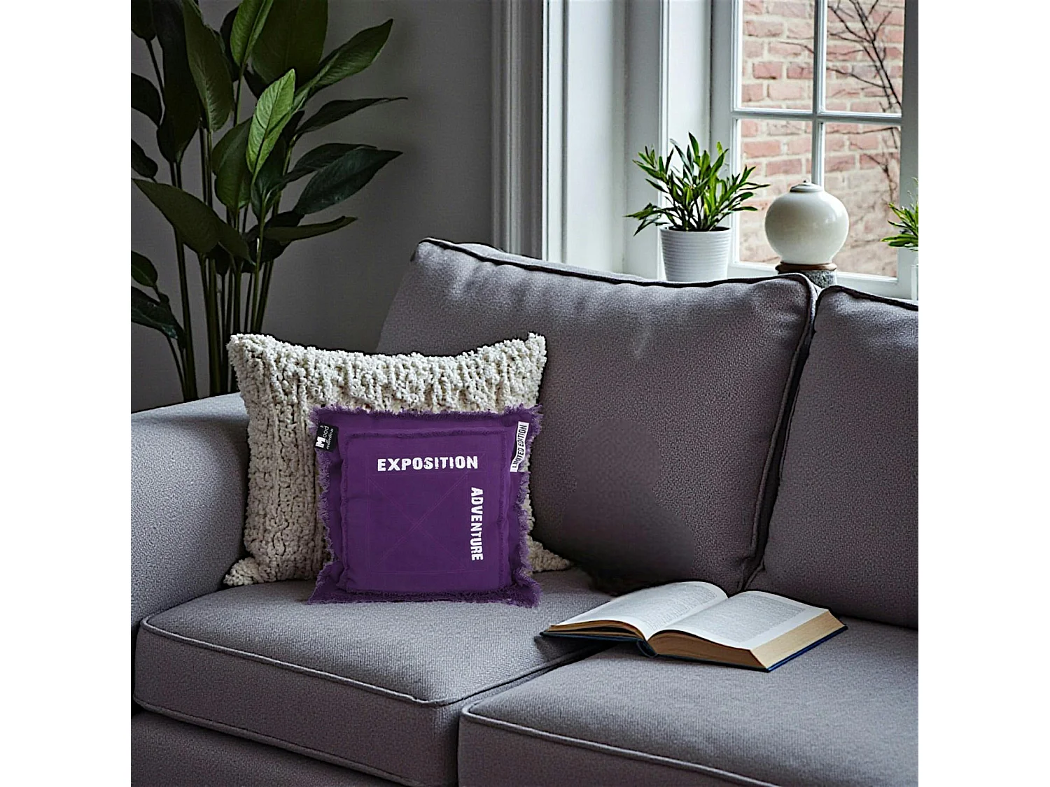 Coussin violet Adventure