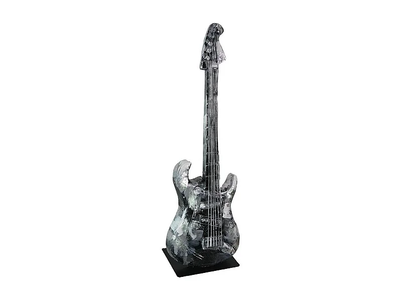 Objet déco à poser guitare argent