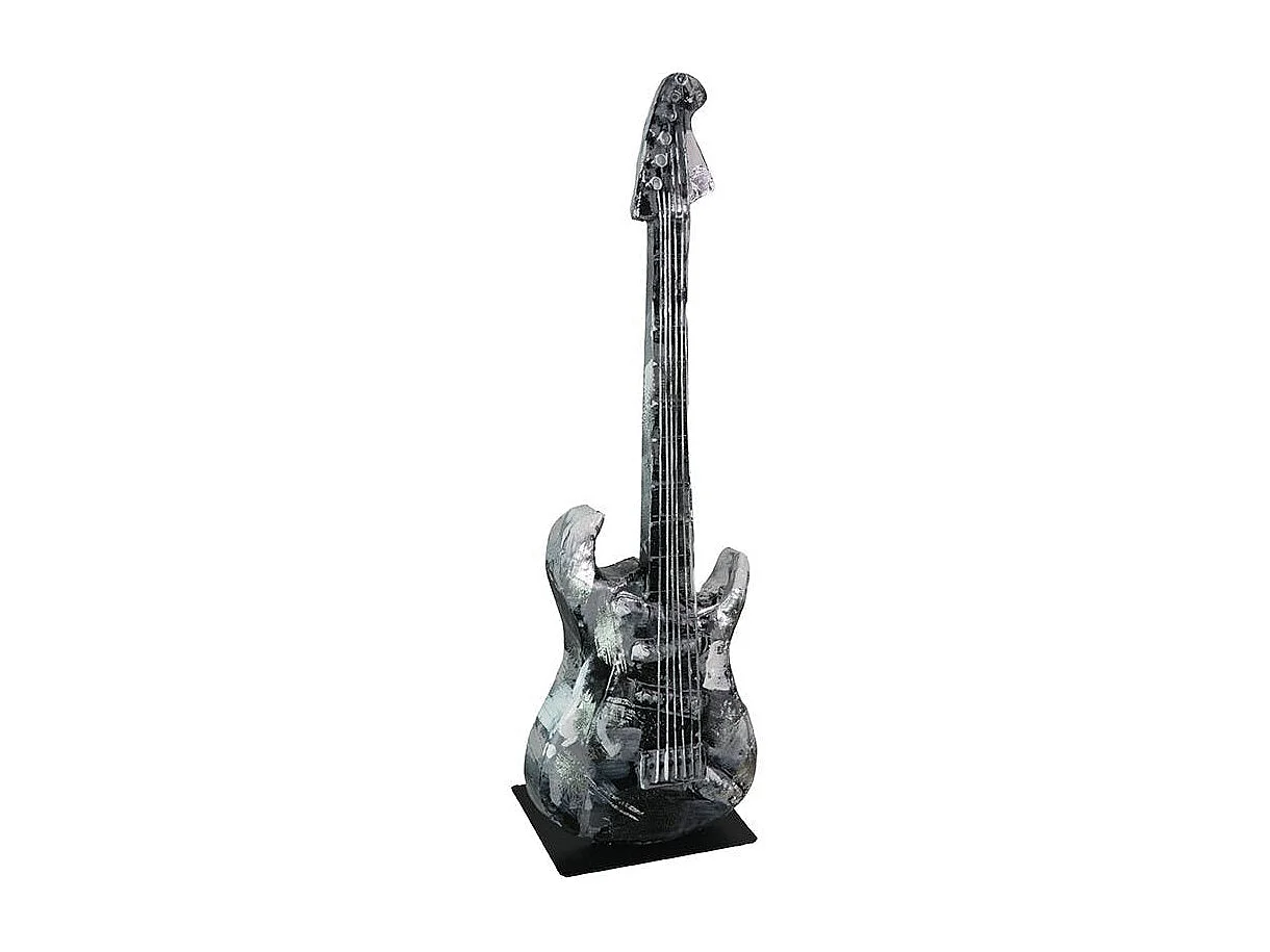 Objet déco à poser guitare argent
