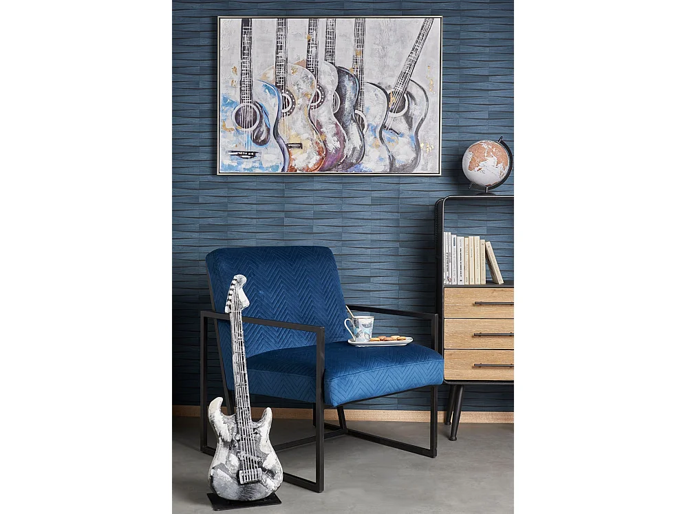Objet déco à poser guitare argent