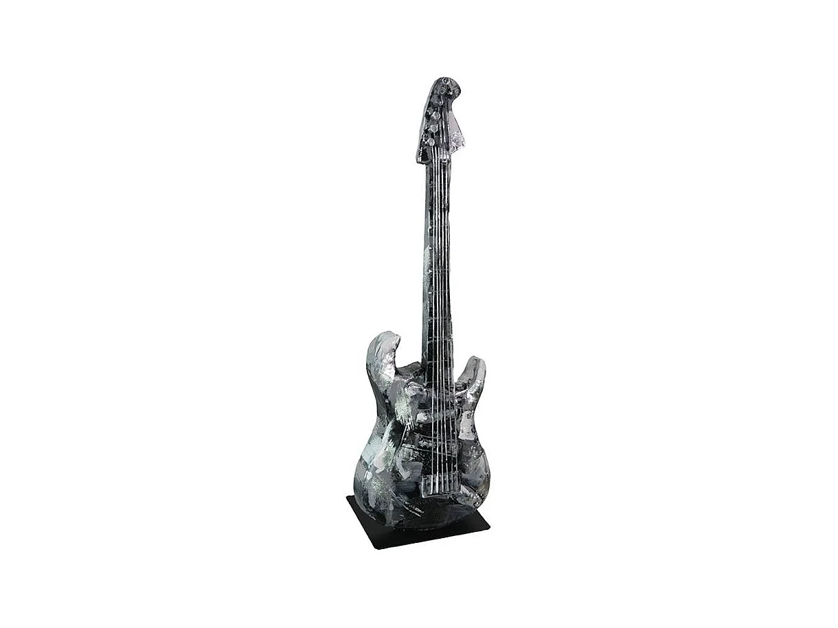 Objet déco à poser guitare argent