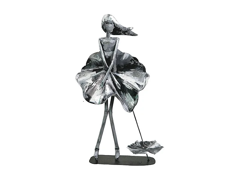Objet déco à poser femme argent