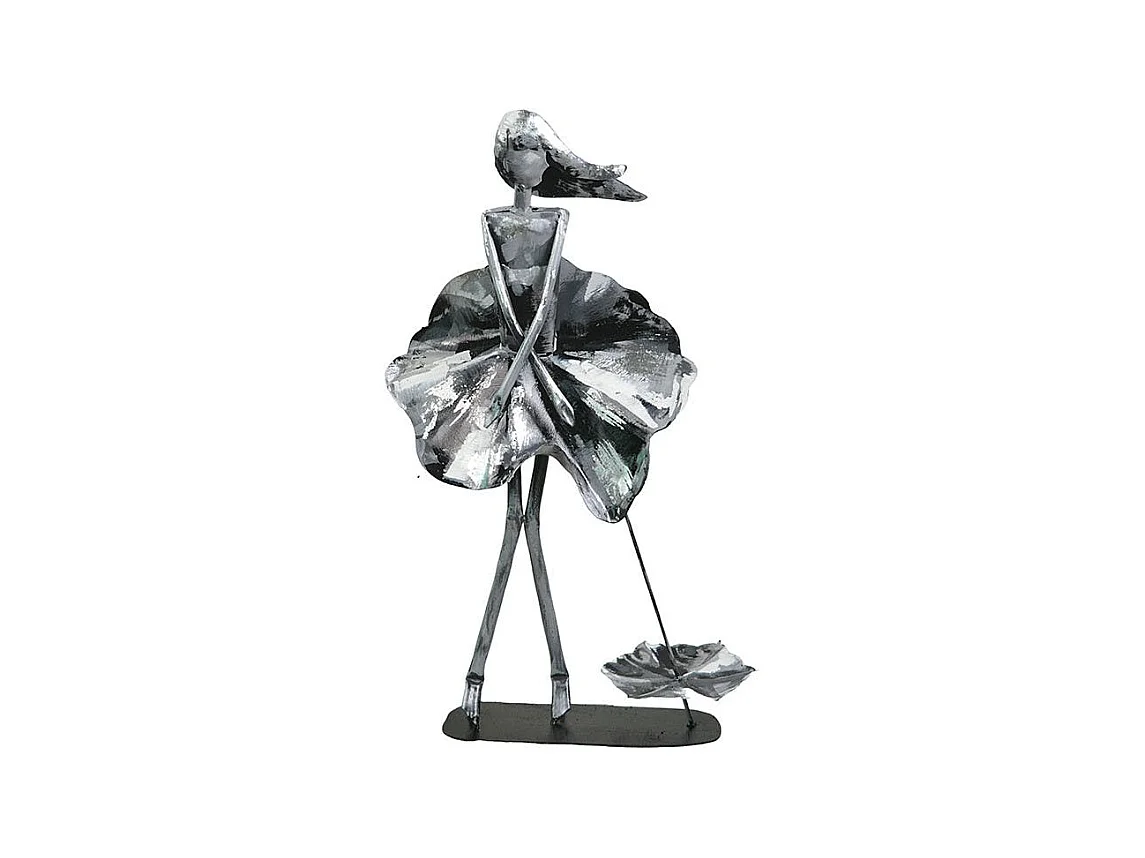 Objet déco à poser femme argent