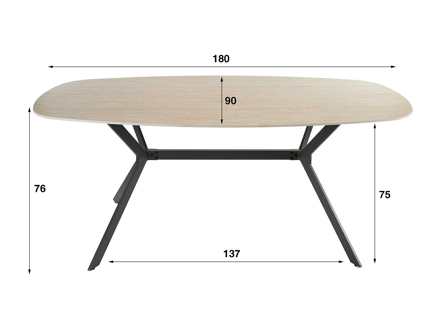Table en céramique design 180 cm ASCOLI
