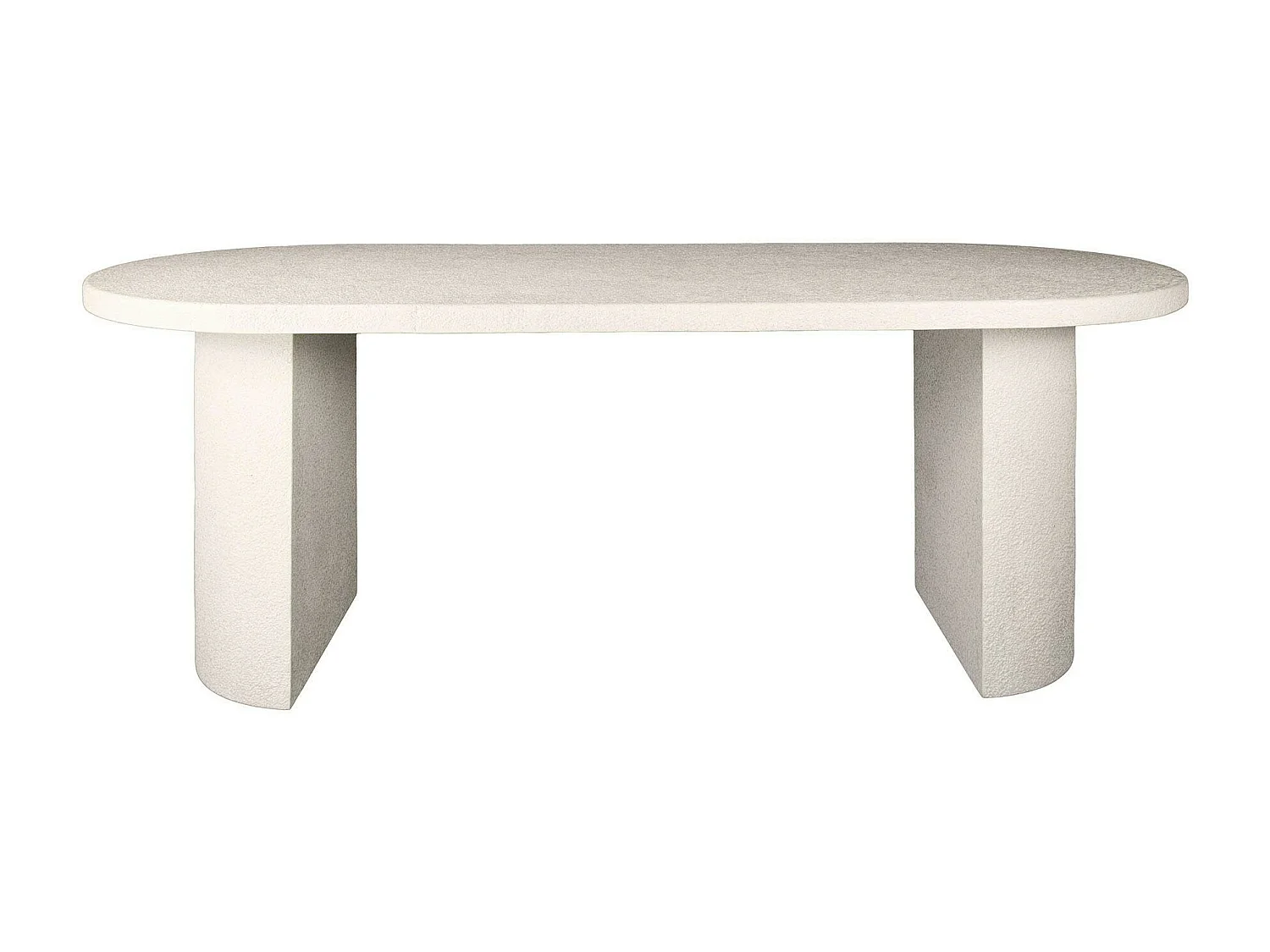 Table à manger blanche en marbre composite 215 cm TAJ