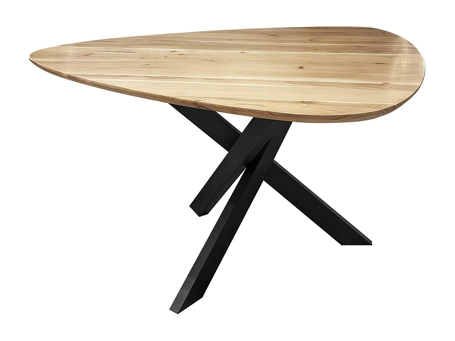 Table à manger en bois d'acacia forme triangulaire 135 cm MELBOURNE