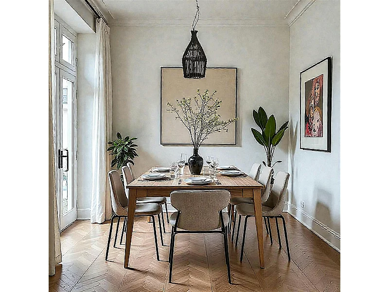 Lanterne rattan noir à suspendre H 35 cm