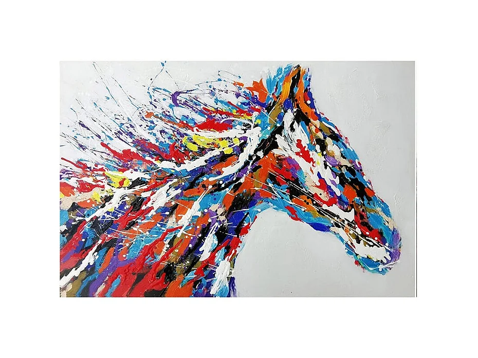 Tableau de cheval multicolore
