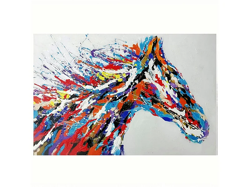 Tableau de cheval multicolore