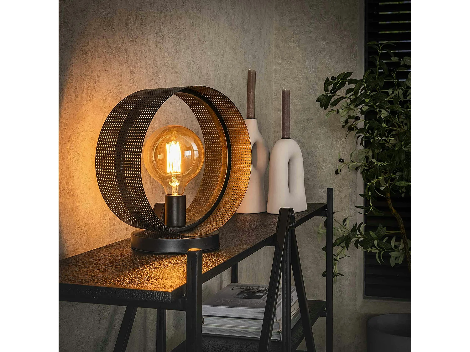 Lampe à poser design forme ronde RALF