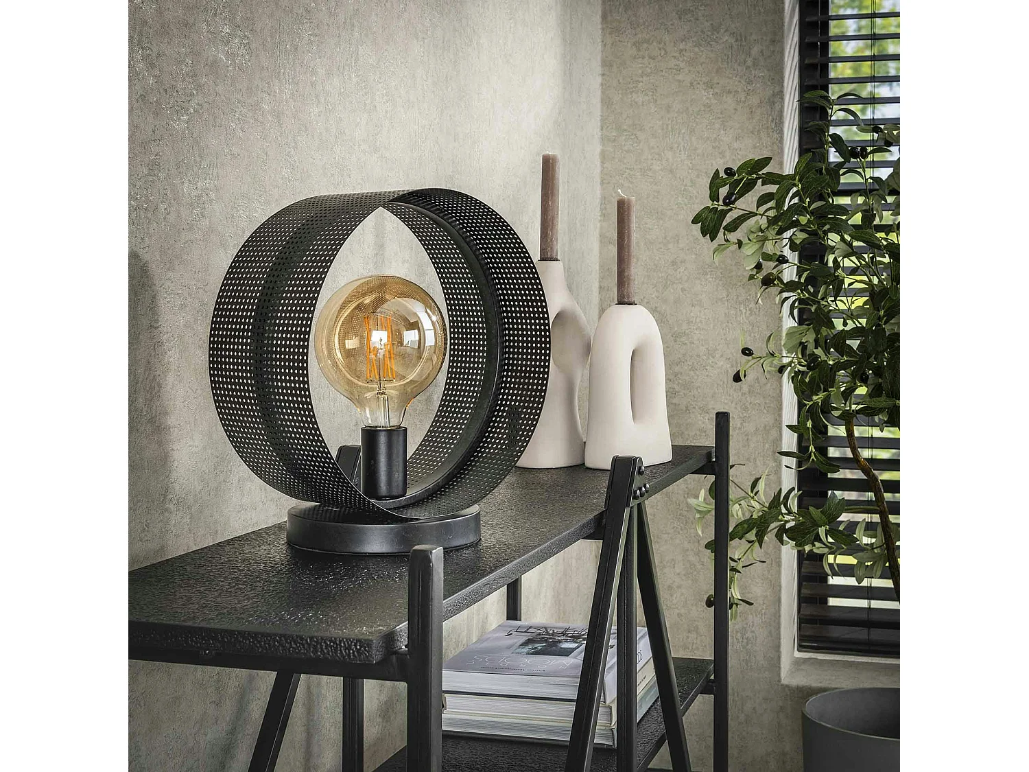 Lampe à poser design forme ronde RALF