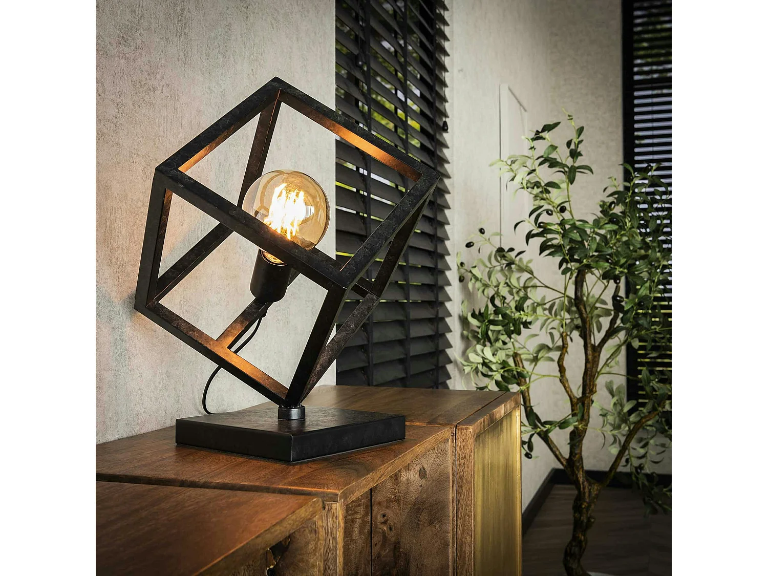 Lampe cube 3D en métal RALF