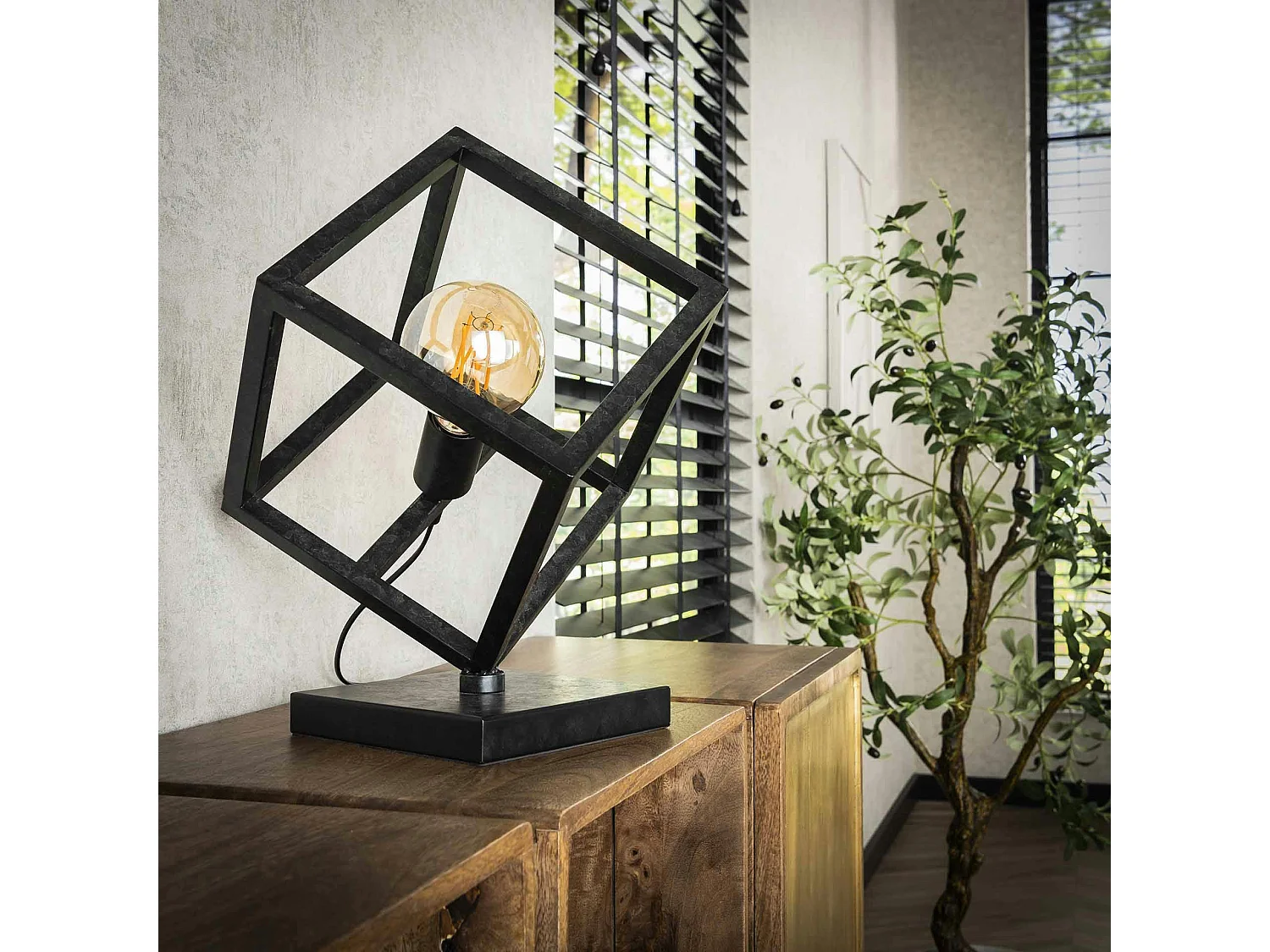 Lampe cube 3D en métal RALF