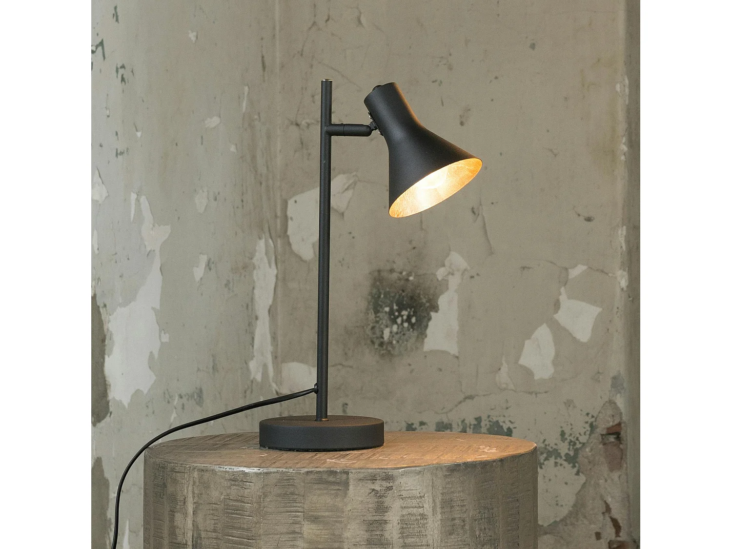 Lampe à poser contemporaine noir et or MELBOURNE