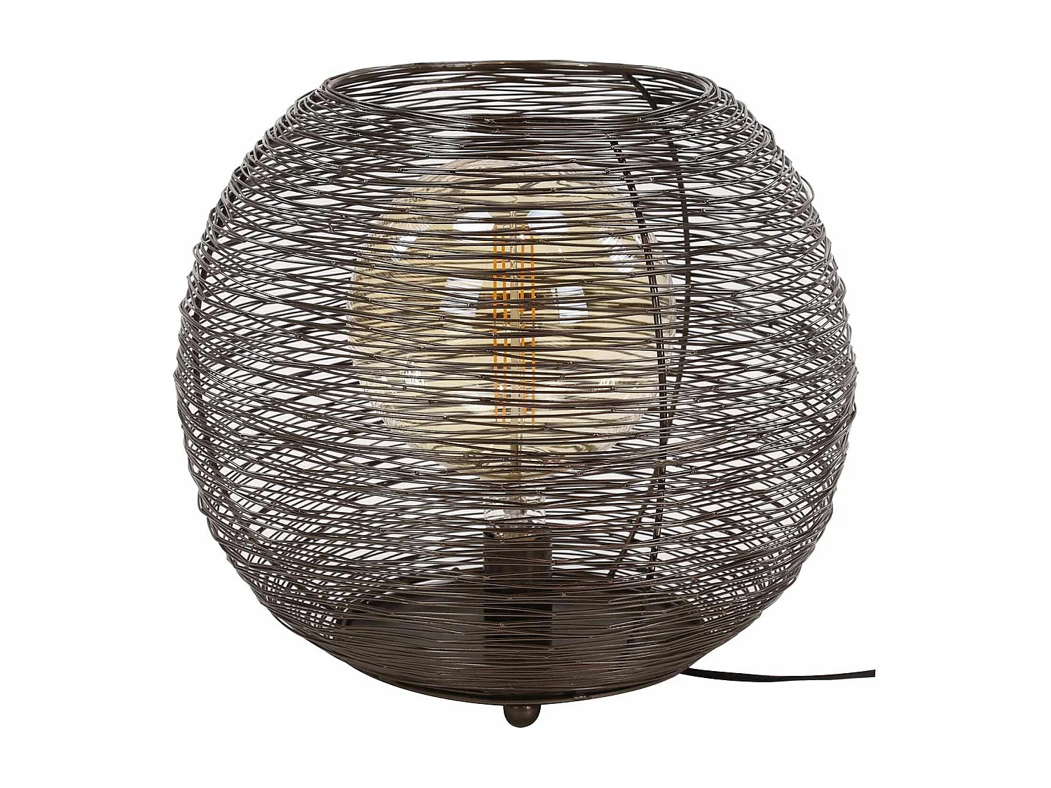 Lampe boule noire filaire D 40 cm NOVA
