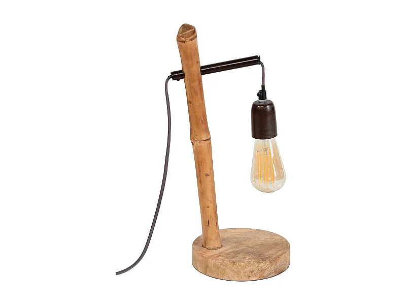 Lampe décorative pied bambou LUCKNOW