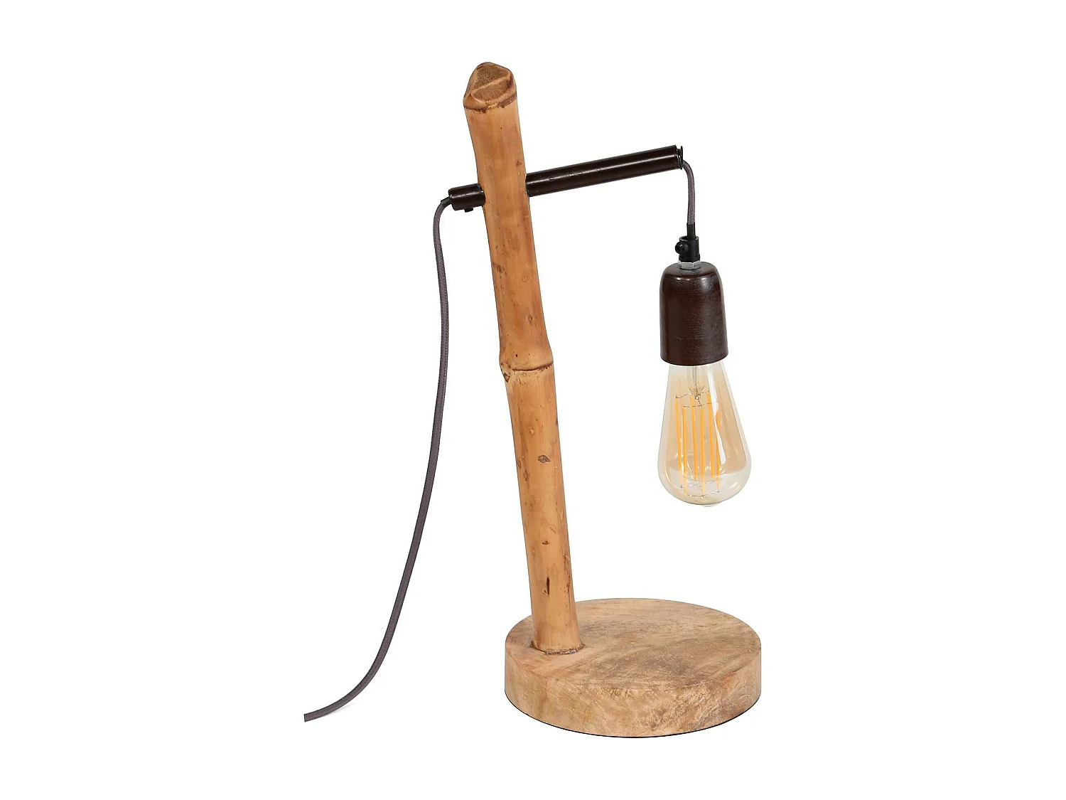 Lampe décorative pied bambou LUCKNOW