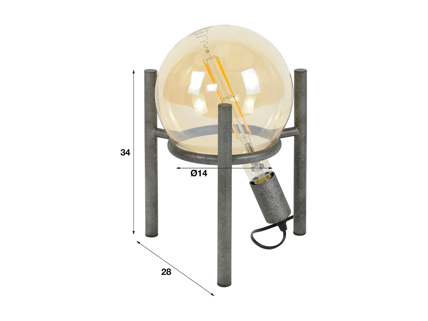 Lampe industrielle trépied style baladeuse RALF