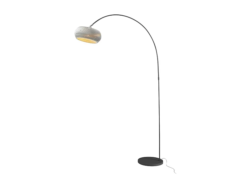 Luminaire arc contemporain blanc