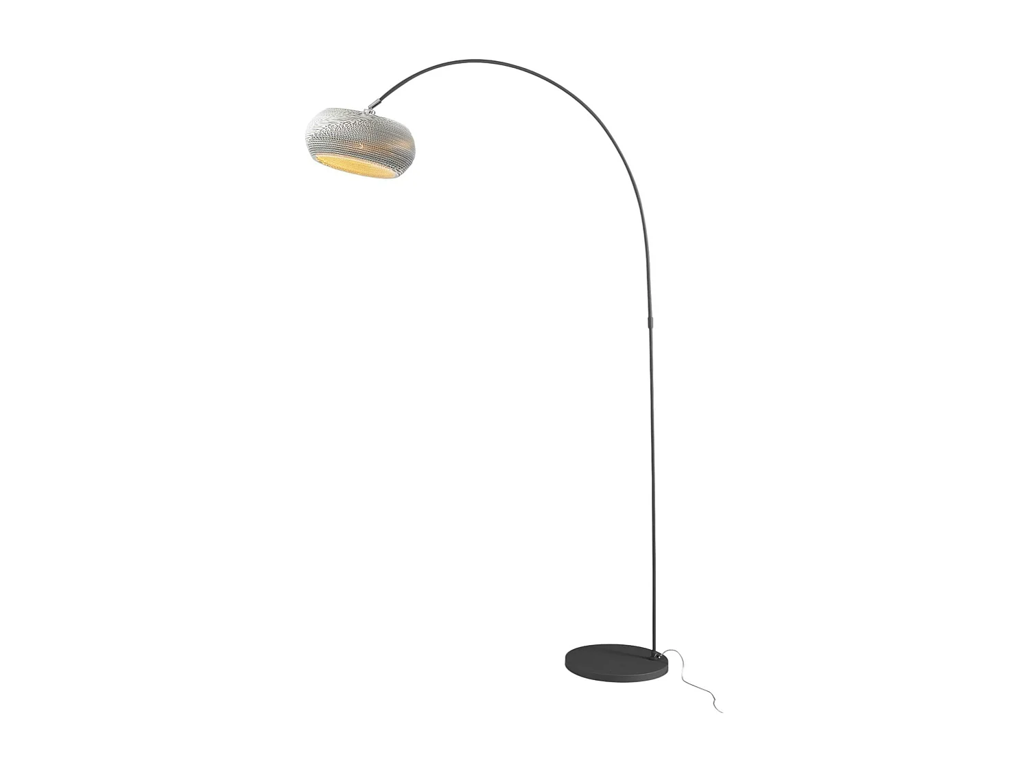 Luminaire arc contemporain blanc